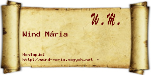 Wind Mária névjegykártya